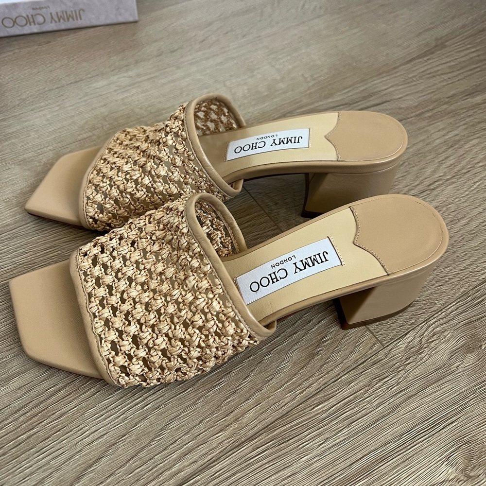 Jimmy Choo Themis Block Heel Sandal - Picture 6 of 8